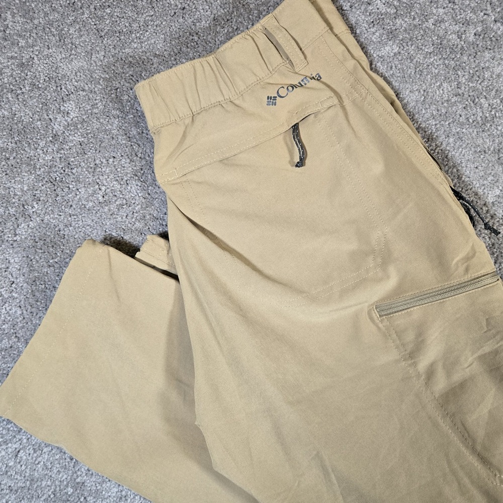 Columbia Mens Khaki Omni-Shield Silver Ridge Stretch Hiking Pants Size 32